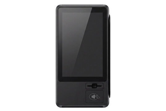 Modern Digital POS Payment Terminal with Touchscreen and Contactless Reader