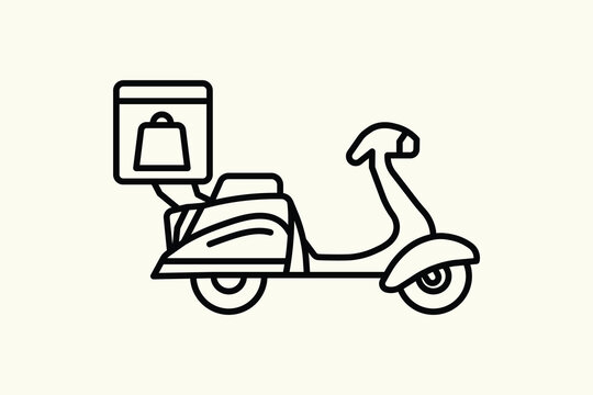deliver orders icon. Related to delivery. Suitable for web and mobile app. Vector icons. Line icon style