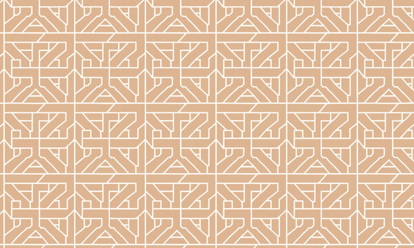Terracotta Lattice Seamless Vector Pattern &mdash; Geometric Trellis Repeat in Warm Earthy Tones