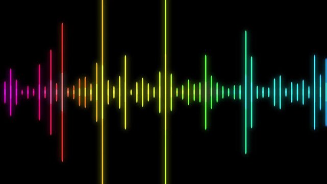 Colorful Neon Audio Spectrum Asset