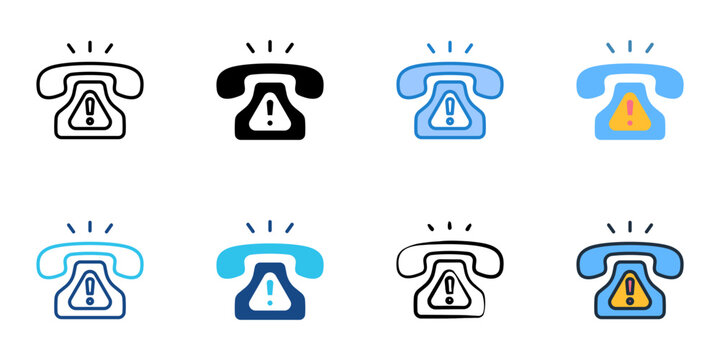 Crisis hotline icons set multiple style collection. Editable stroke 