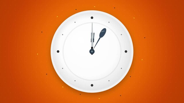 Vivid graphic of a white dinner plate clock with spoon and fork hands, precisely marking mealtime to symbolize healthy eating habits and daily nutrition