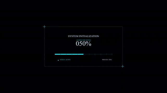 loading energy level progress bar for computer on screen simulation games HUD heads up display or computer gaming element isolated on a transparent alpha background, 4K animation