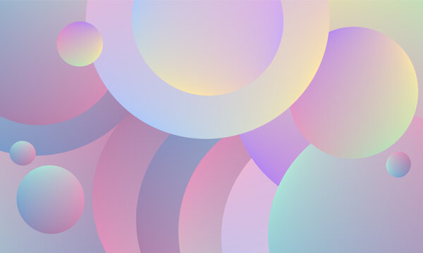 Abstract soft pastel gradientt circle background for banner and presentation.