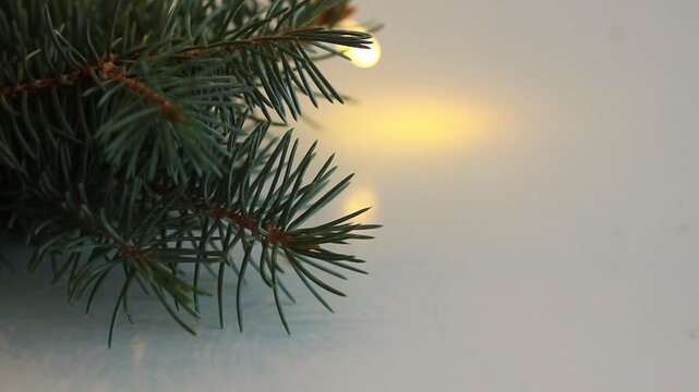 Christmas background with tree and lights