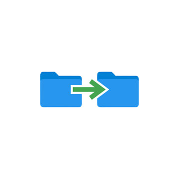 Digital Data Migration Symbol Representing Cloud File Exchange And Information Transfer Process