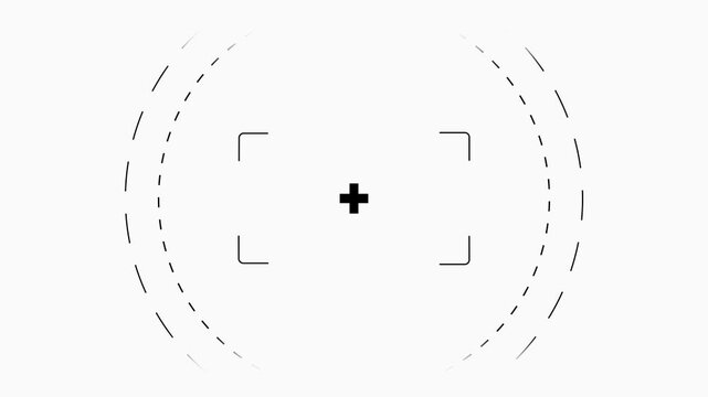 Digital camera viewfinder overlay with focus reticle and hud