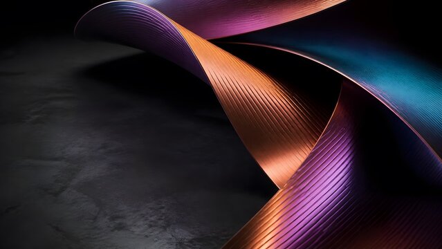 Abstract glowing geometric shapes and structures elegantly rendered