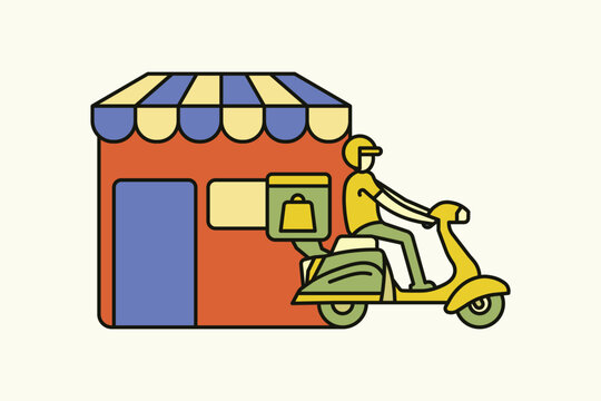 Start shipping icon. Related to delivery. Suitable for web and mobile app. Vector icons. Flat line icon style