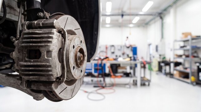 Regenerative Braking Caliper Disc Slotted Rotor Electric Car