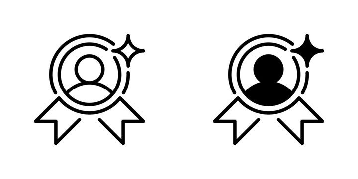 Employee Award Line Icon, Outline Symbol for Staff Recognition, Achievement Trophy, Performance Prize, Success Celebration, and Goal Accomplishment. Vector Sign Icon.