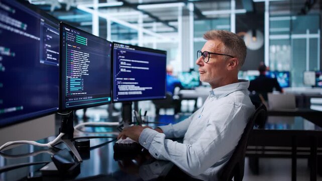 Software Developer Debugging Code