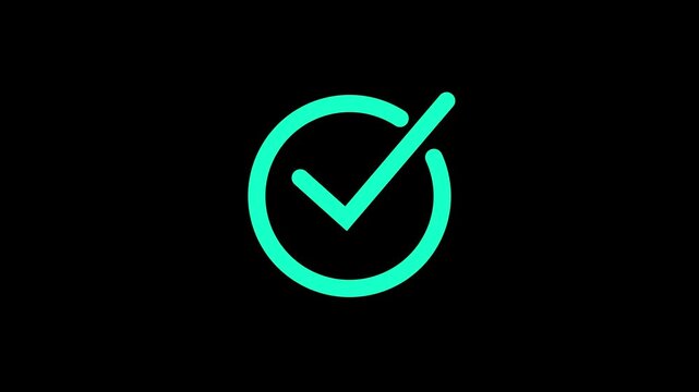 Glowing cyan loading circle icon animation on black background for digital interface design