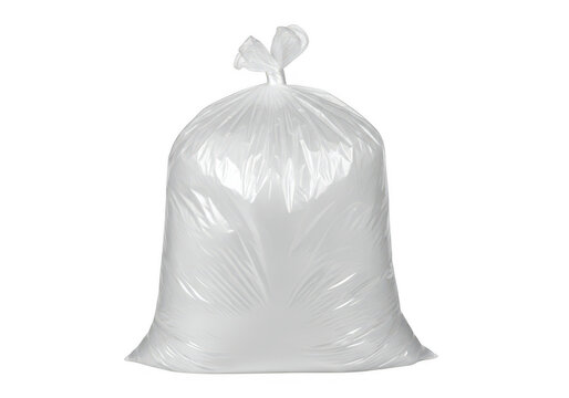 Transparent plastic garbage bag