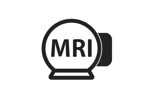 Simple icon shows camera with magnifying glass over letters "M R I"