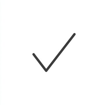 Simple checkmark drawn with thin dark lines