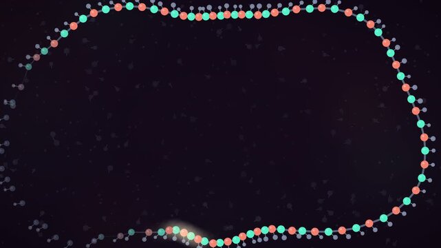 Monomer units joining sequentially into a polymer chain seamless loop