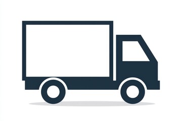 Fototapeta premium Dark truck icon, minimal design