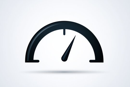Simple black gauge icon on clean white background