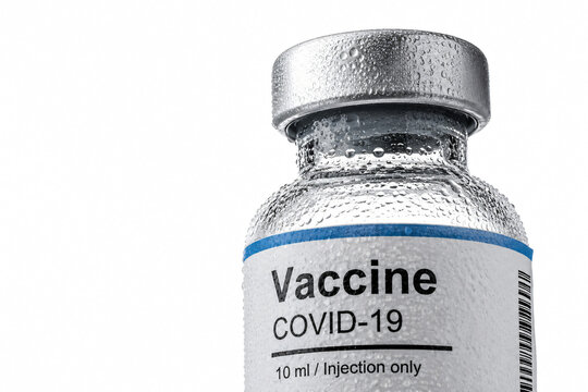 COVID 19 Vaccine Vial with Condensation Drops