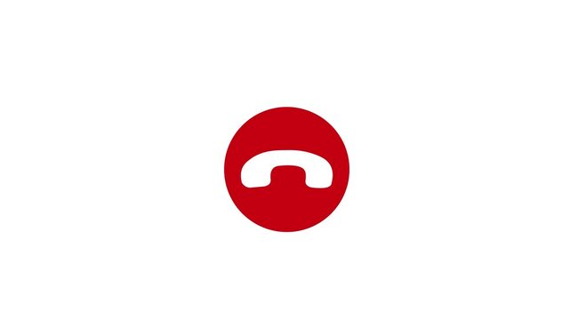 Colorful Telephone Call Symbol Animation