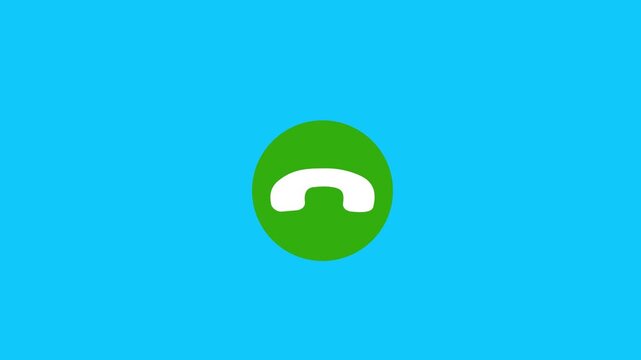 Telephone Call Button Symbol Animation