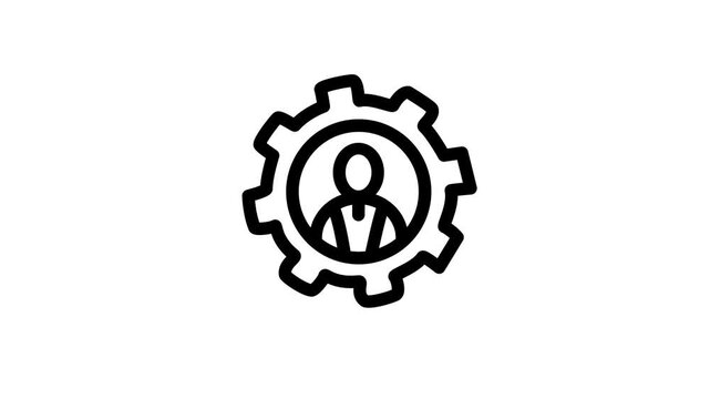 User Management Settings Gear Icon Animation