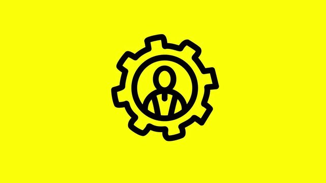 User Management Settings Gear Icon Animation