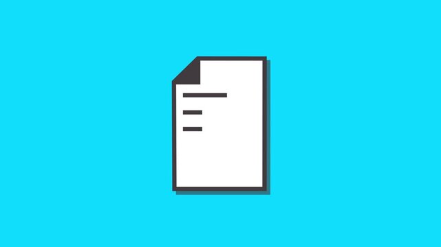 Document Text File Symbol Animation