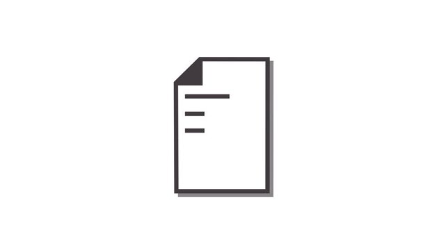Document Text File Symbol Animation