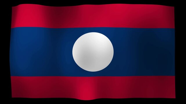Laos Flag Waving