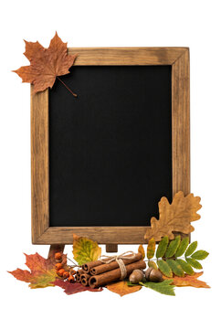 Autumn blackboard mockup