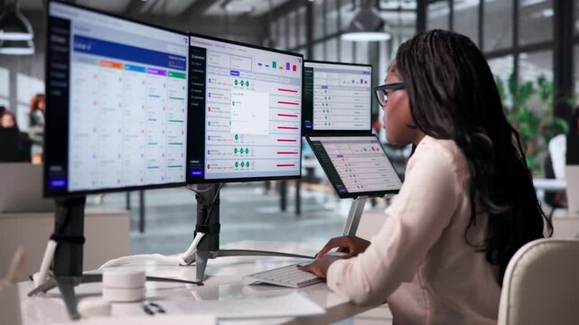 Procurement Manager Reviews Purchase Requisition Workflow On Laptop