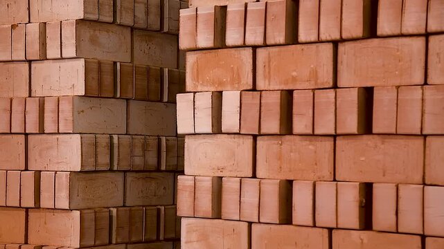 Brick factory. Production line at a factory for the production of building materials