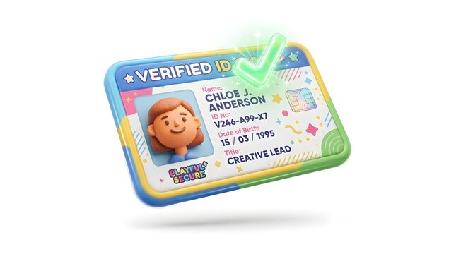 Verified creative lead character id card