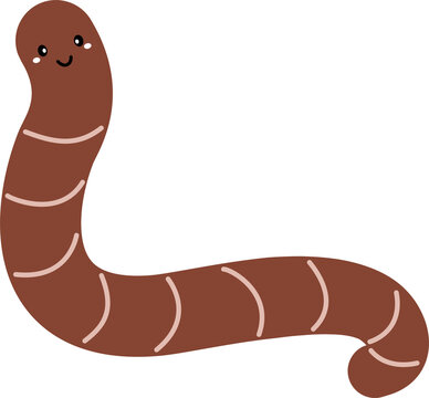 earthworm character worm compost farm