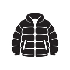 puffer jacket icon solid vector illustration of outdoor winter clothing © Andini