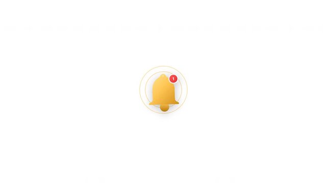A notification bell icon on a white background, signifying alerts and important updates for users online