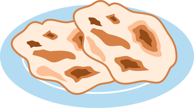 pupusa de queso con loroco food illustration