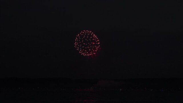 Large fireworks display shot in 4K 24fps