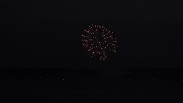 Large fireworks display shot in 4K 24fps
