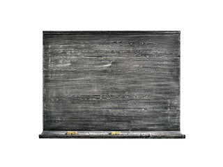 Old retro school blackboard isolated on white background with clipping path © Jakub Krechowicz