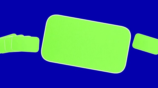 Green Screen Animated Layered Rounded Rectangle Collage Transition