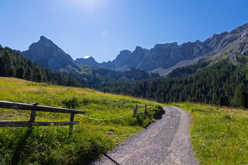Fototapeta premium Hiking in Val San Nicolò - Dolomites - Italy