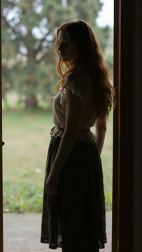 Woman in Doorway Silhouette
