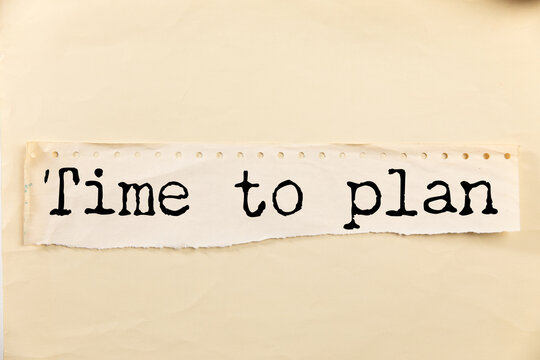 time to plan text on paper
