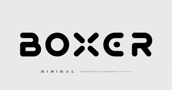 Sport modern minimal logo alphabet fonts. Typography minimalist urban digital fashion future creative logos fonts. vector illustration
