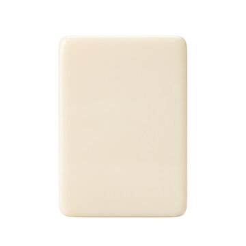 Blank ivory rectangular game tile
