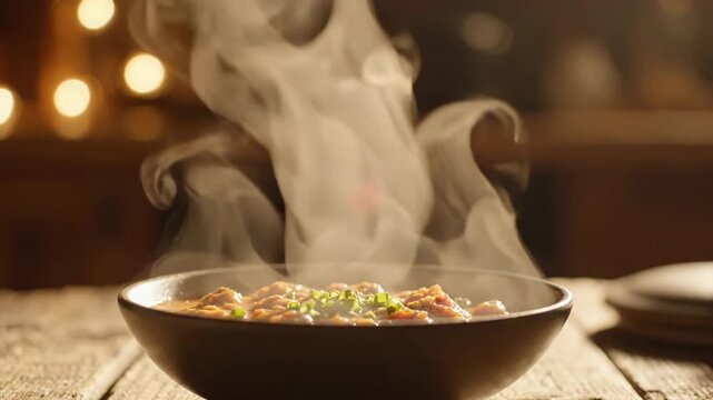 Steam rising from hot meal in home kitchen - 2