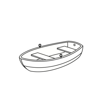 Rowboat vector illustration